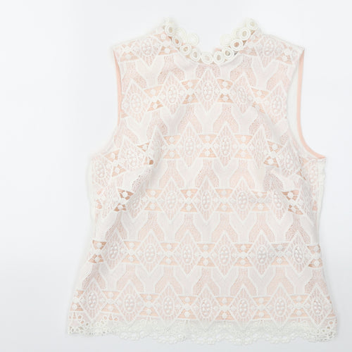 Principes Womens White   Basic T-Shirt Size 14