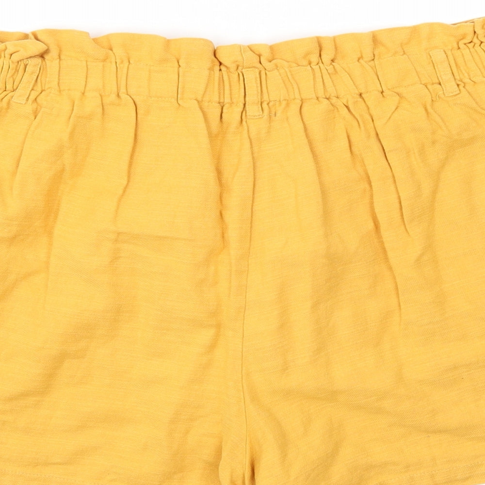 Primark Womens Yellow   Cut-Off Shorts Size 14 - Stretch waistband