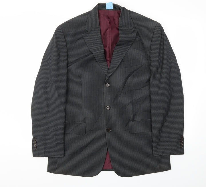 Green Woods Mens Black Jacket Blazer Size 40