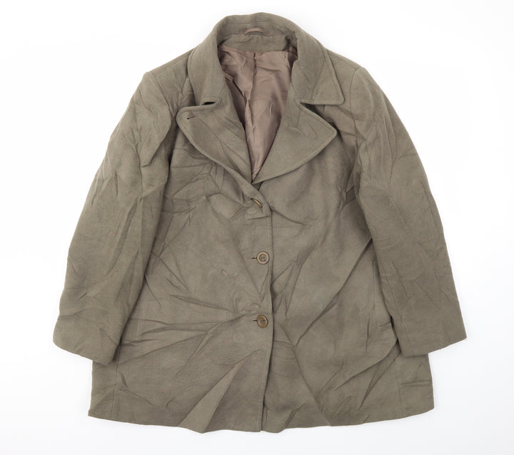 BHS Womens Green Jacket Coat Size 18