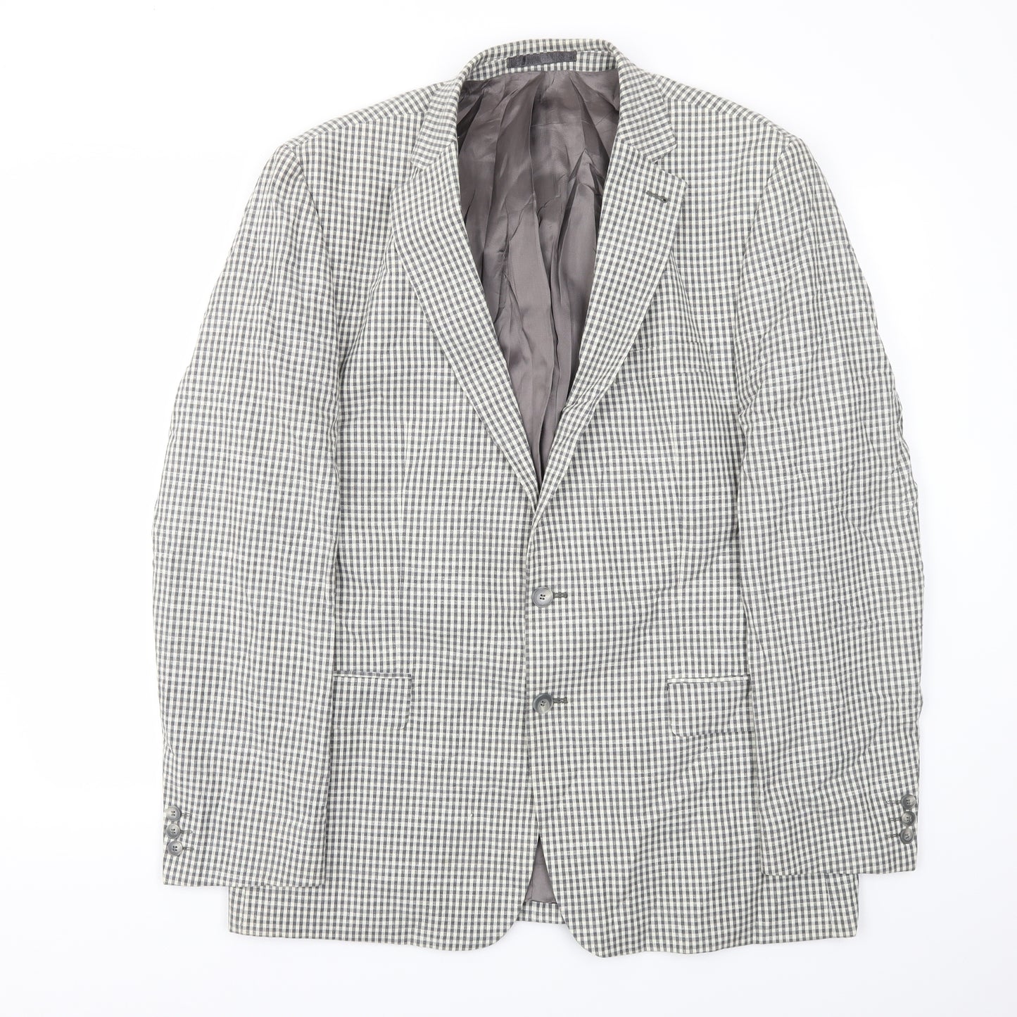 Jeff Banks Mens Green Check  Jacket Blazer Size 40