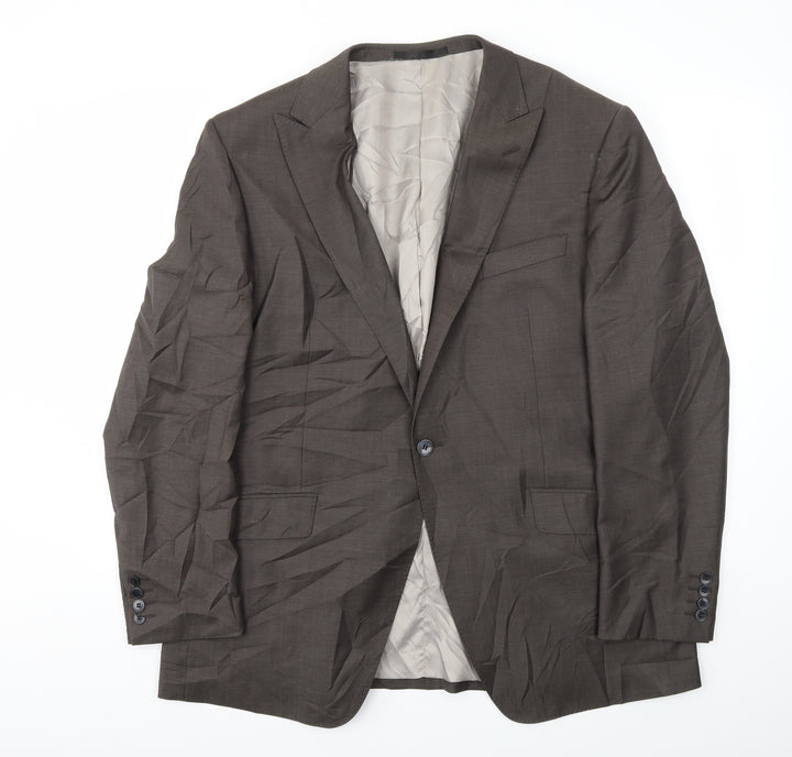 M&S Mens Brown Jacket Blazer Size 44