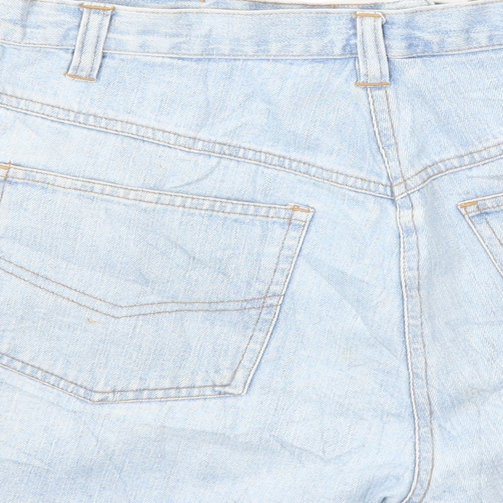 Soon Womens Blue Floral  Cut-Off Shorts Size 12