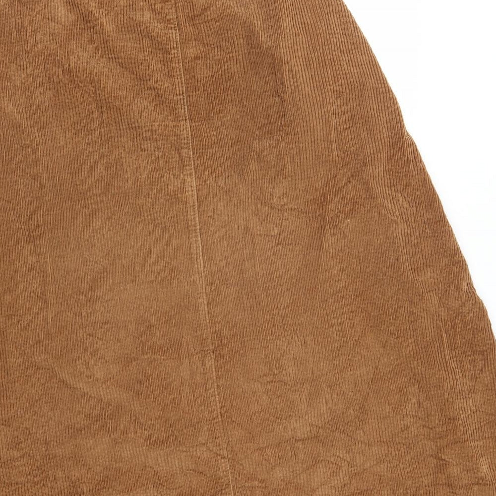 DESIGNS Womens Brown   Flare Skirt Size 14