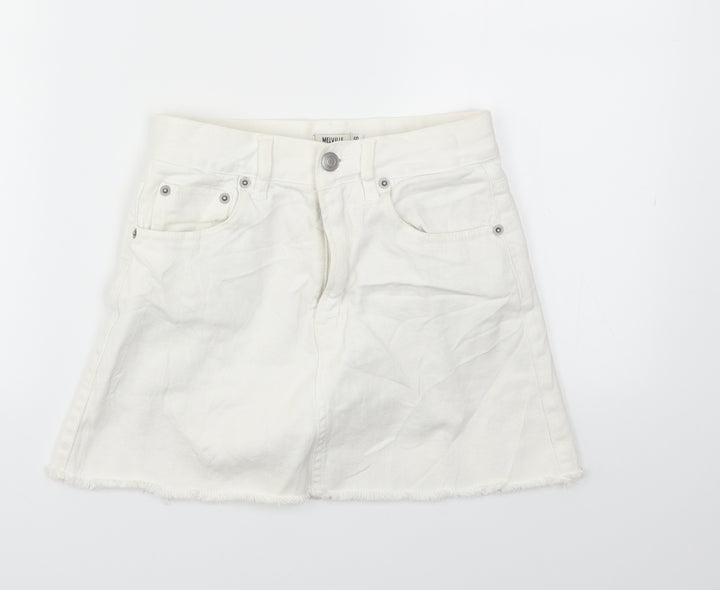 MELVILE Womens White   Flare Skirt Size 4