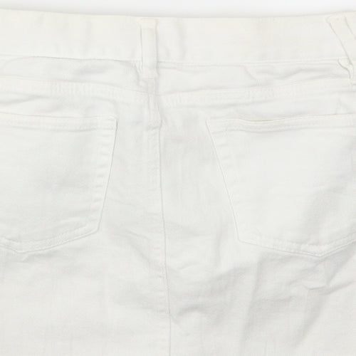 MELVILE Womens White   Flare Skirt Size 4