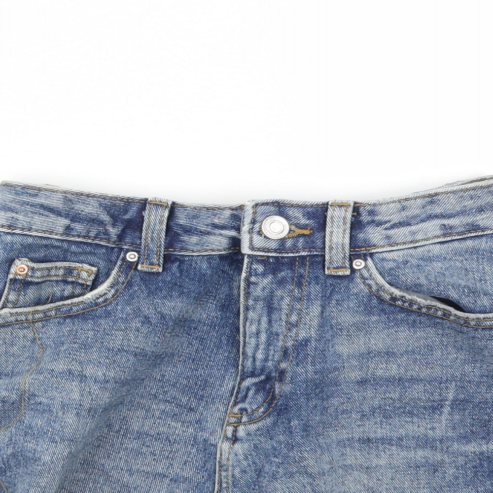 DENIM &CO Womens Blue   Cut-Off Shorts Size 6