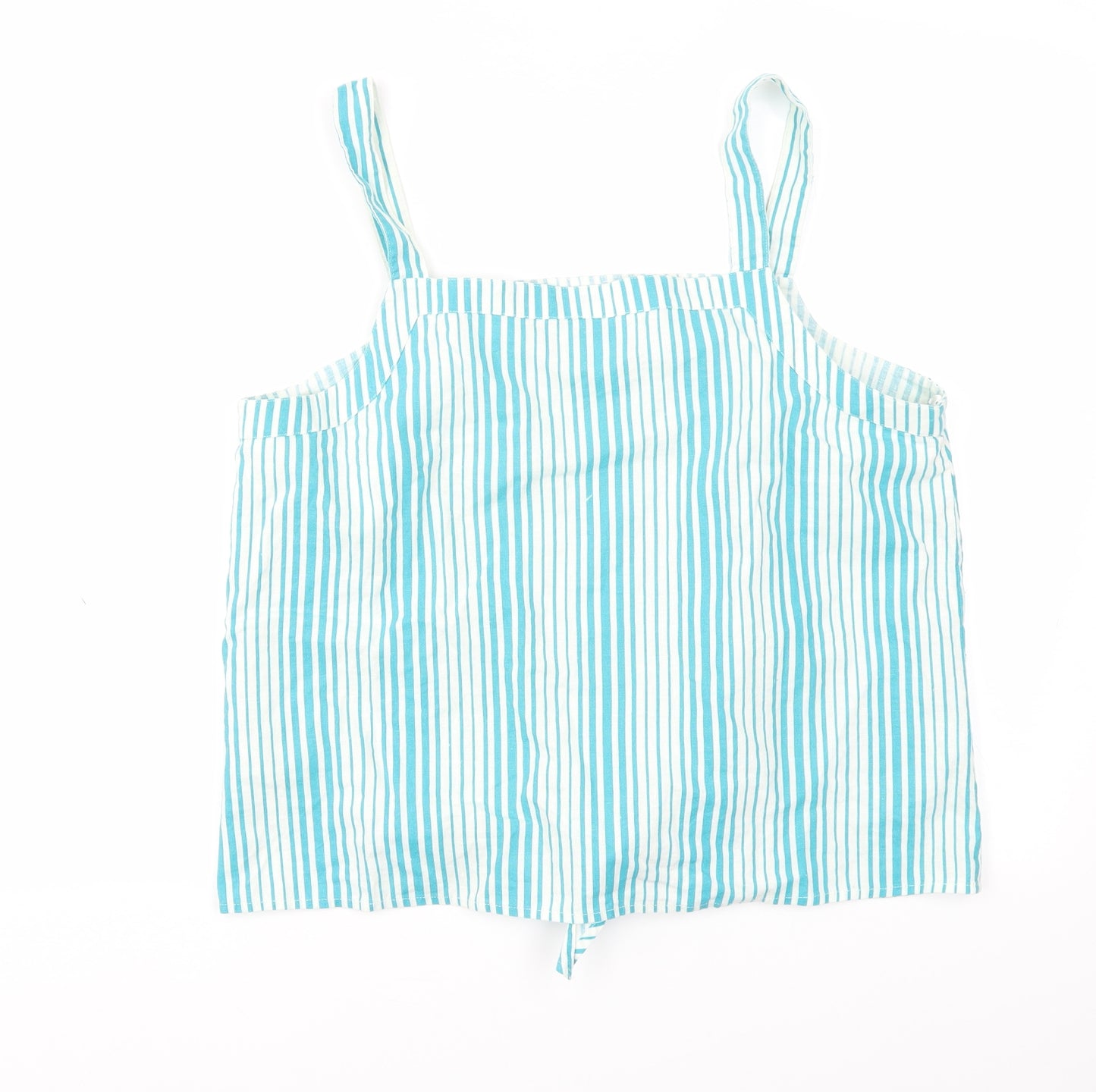 TU Womens Blue Striped  Basic T-Shirt Size 16