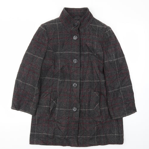 BHS Womens Multicoloured Check  Jacket Coat Size 10