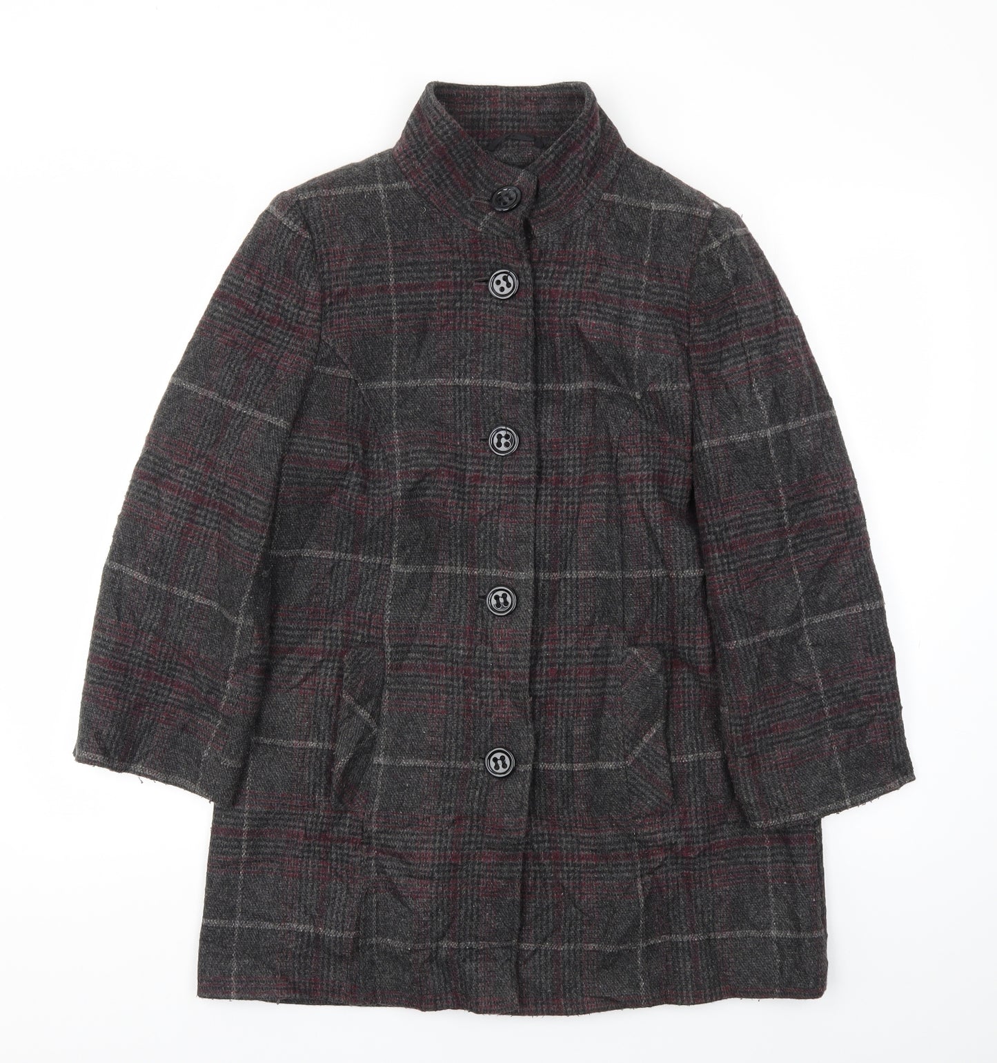 BHS Womens Multicoloured Check  Jacket Coat Size 10