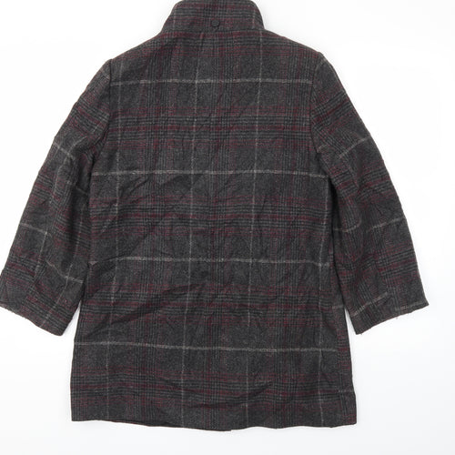 BHS Womens Multicoloured Check  Jacket Coat Size 10