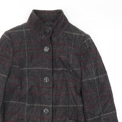 BHS Womens Multicoloured Check  Jacket Coat Size 10