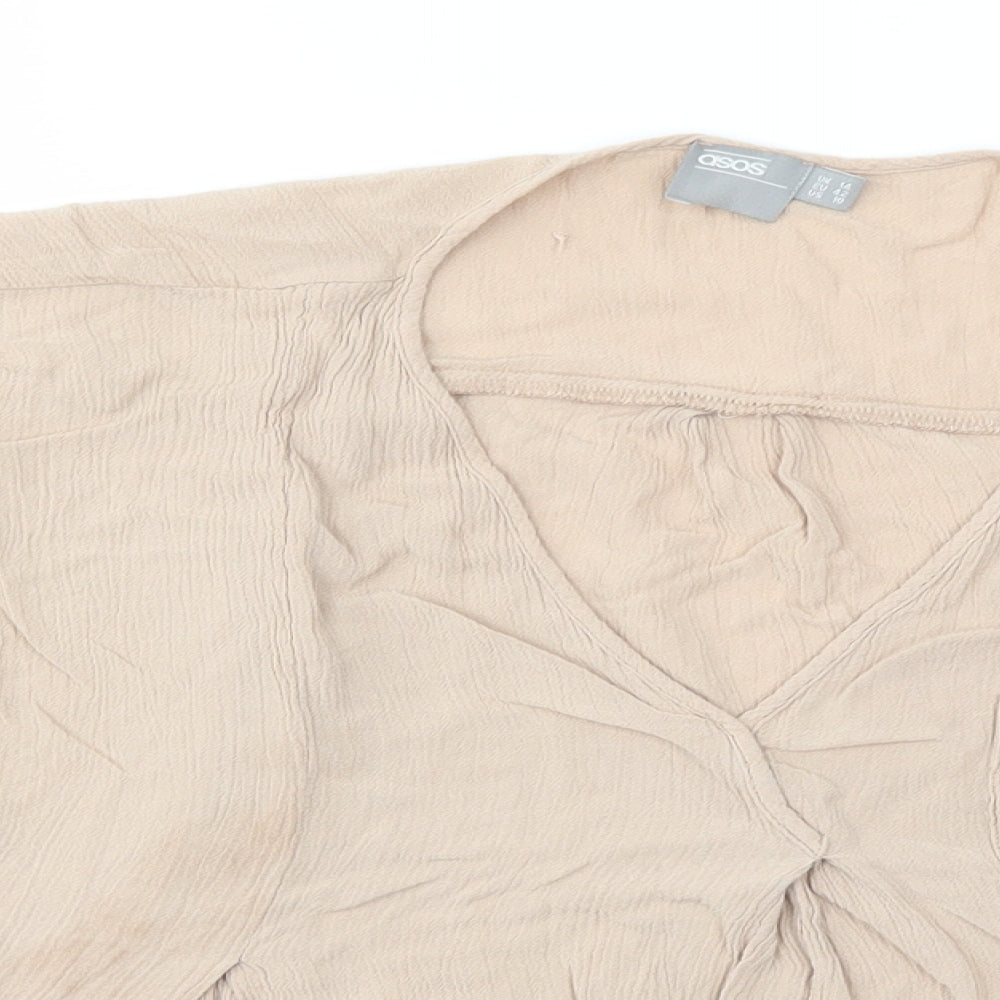 ASOS Womens Beige   Basic Blouse Size 14