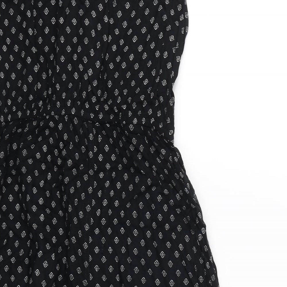 Matalan Girls Black Geometric  Jumpsuit One-Piece Size 9 Years  - Summer