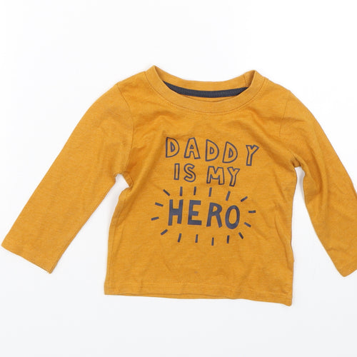 Primark Baby Yellow   Basic T-Shirt Size 9-12 Months