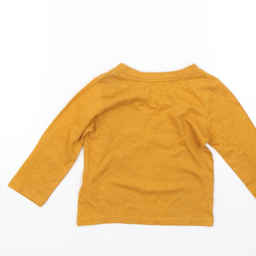 Primark Baby Yellow   Basic T-Shirt Size 9-12 Months
