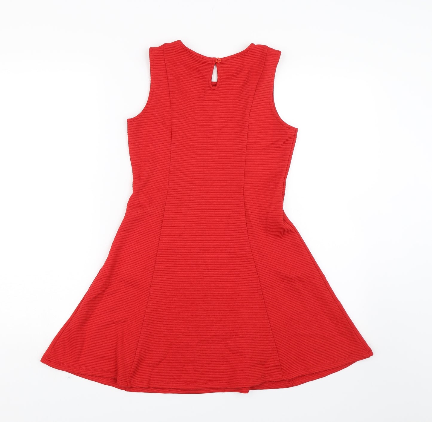 Matalan Girls Red Striped  Tank Dress  Size 12 Years