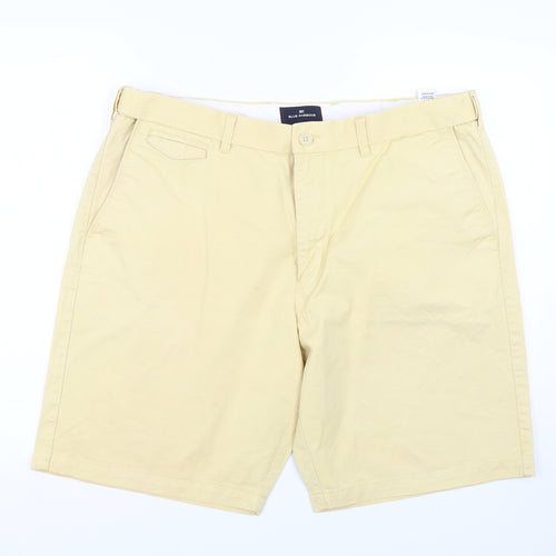 M&S Mens Yellow   Chino Shorts Size XL