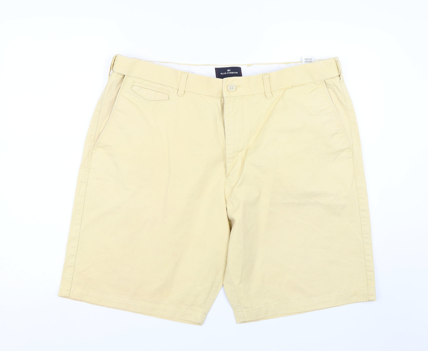 M&S Mens Yellow   Chino Shorts Size XL