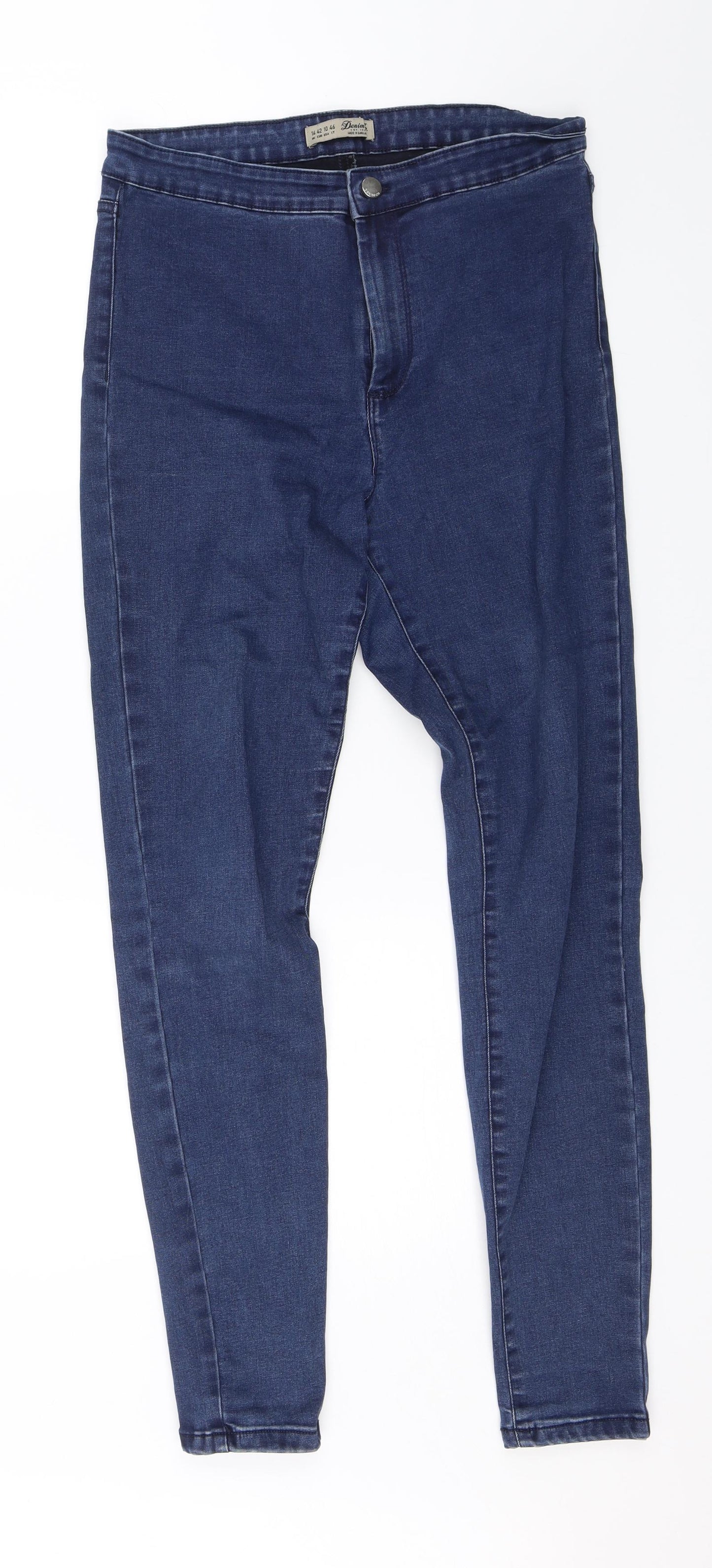 Primark Womens Blue  Denim Skinny Jeans Size 14 L27 in