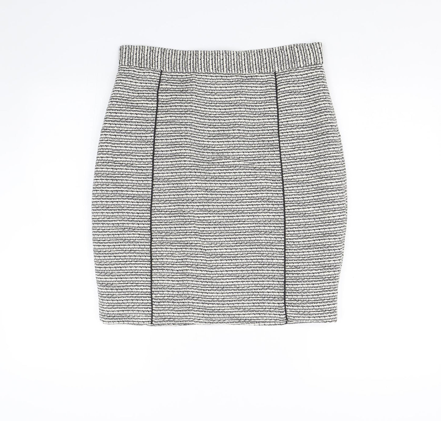 H&M Womens White Striped  Straight & Pencil Skirt Size 12