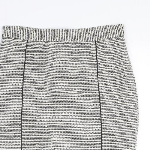 H&M Womens White Striped  Straight & Pencil Skirt Size 12