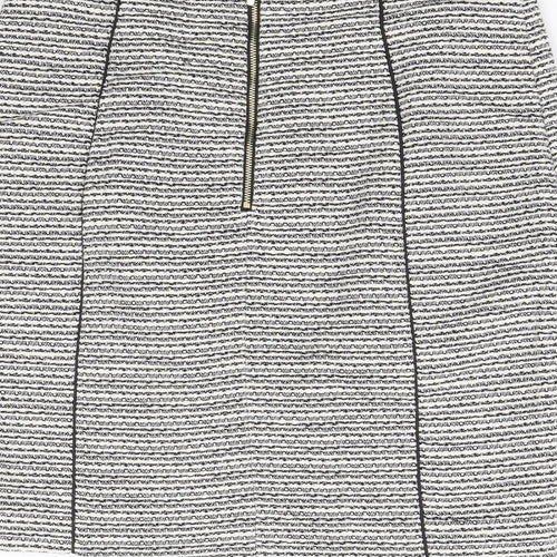 H&M Womens White Striped  Straight & Pencil Skirt Size 12