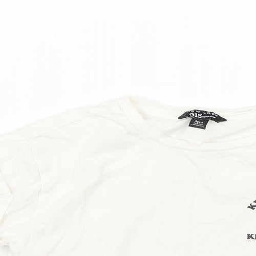 New Look Girls White   Cropped T-Shirt Size 9 Years