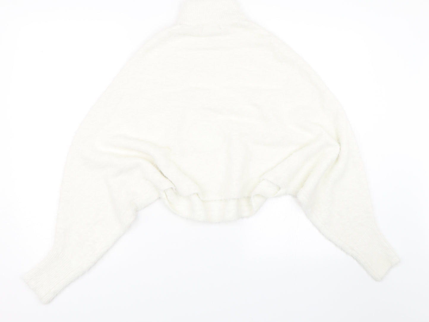 New Look Womens White   Pullover Jumper Size S  - Cropped Jumper
