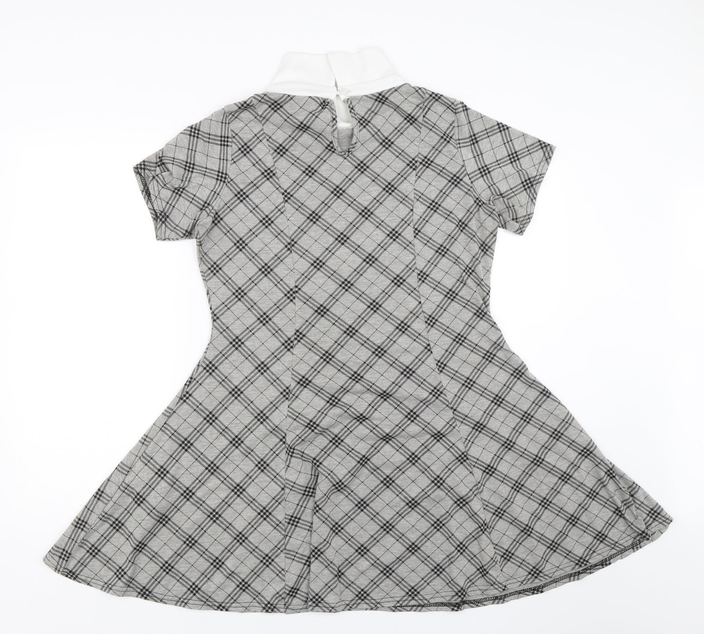 Cameo Rose Womens Grey Check  T-Shirt Dress  Size 16