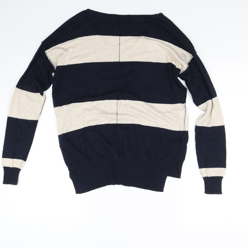 NEXT Womens Blue Striped  Pullover Jumper Size 6
