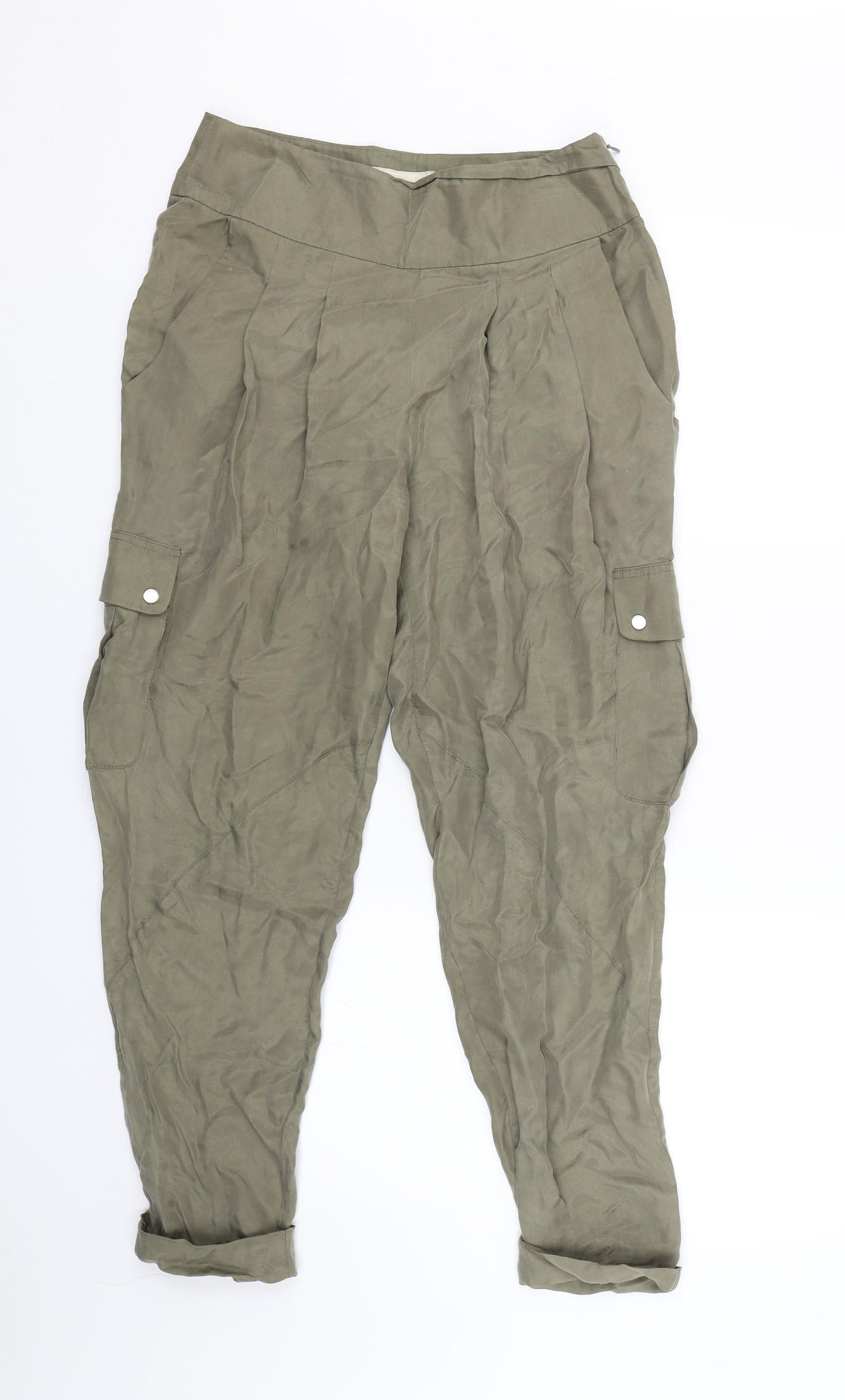 Karen Millen Womens Green   Cargo Trousers Size 8 L26 in