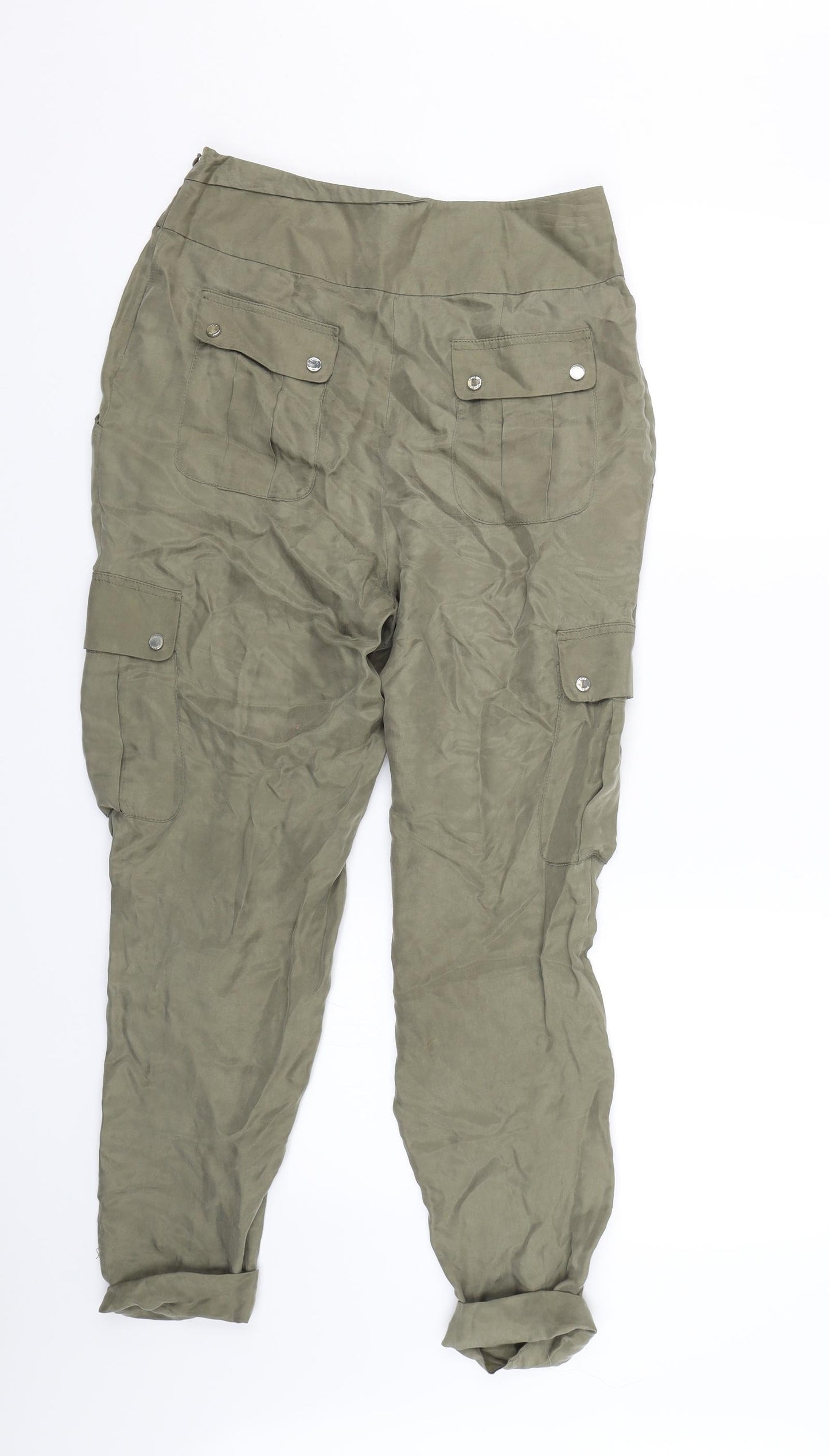 Karen Millen Womens Green   Cargo Trousers Size 8 L26 in