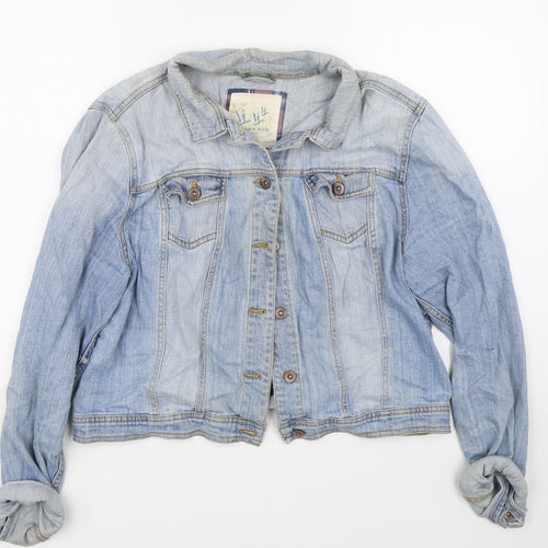 New Look Womens Blue  Denim Jacket  Size 18  - Distressed