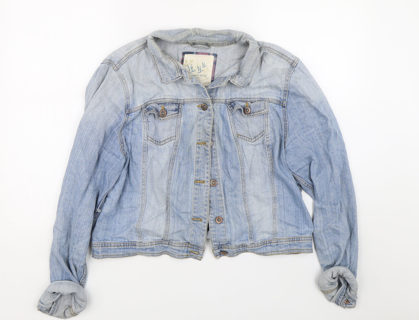 New Look Womens Blue  Denim Jacket  Size 18  - Distressed