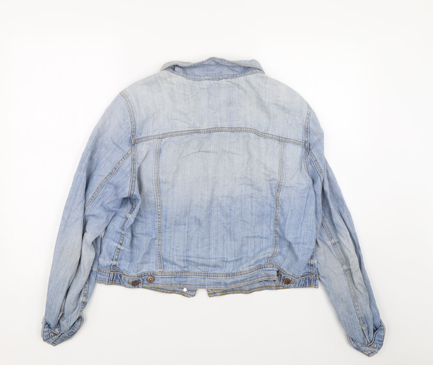 New Look Womens Blue  Denim Jacket  Size 18  - Distressed