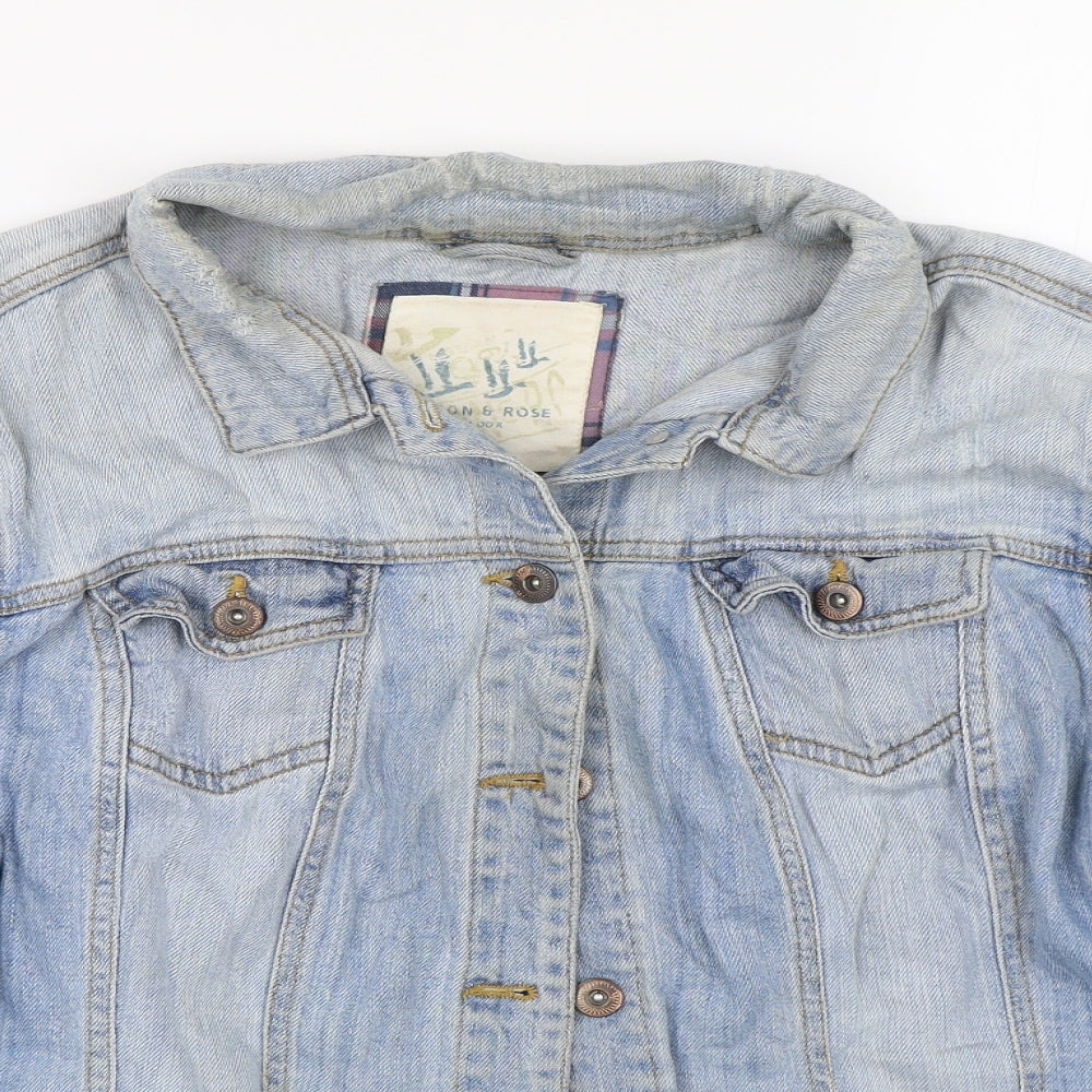 New Look Womens Blue  Denim Jacket  Size 18  - Distressed
