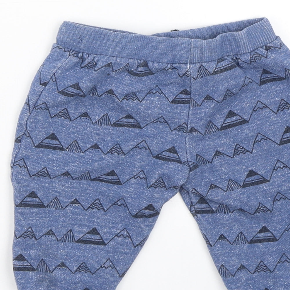 F&F Boys Blue   Jogger Trousers Size 9-12 Months