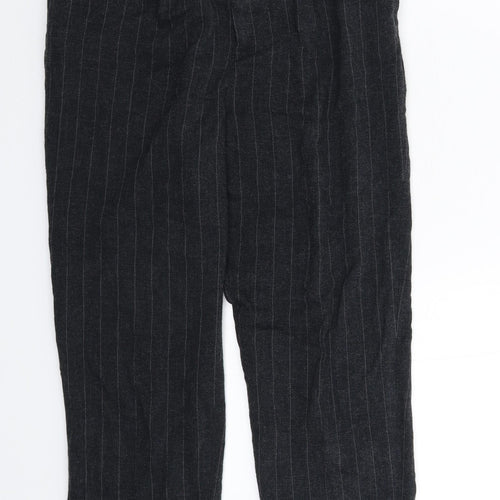 Zara Womens Grey Striped  Dress Pants Trousers Size XS L24 in