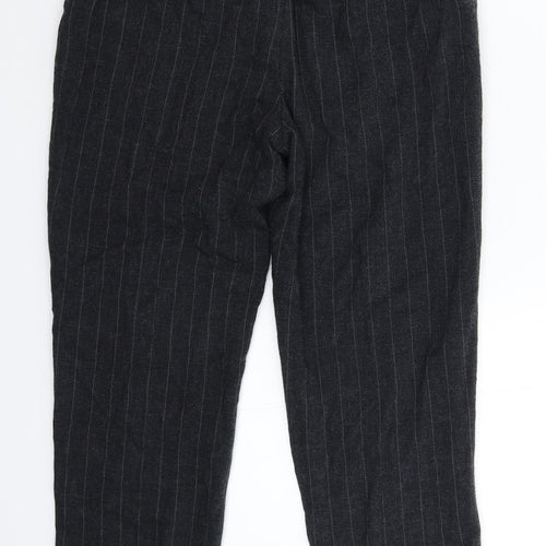Zara Womens Grey Striped  Dress Pants Trousers Size XS L24 in
