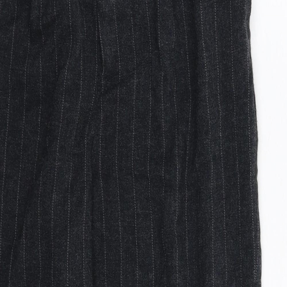 Zara Womens Grey Striped  Dress Pants Trousers Size XS L24 in