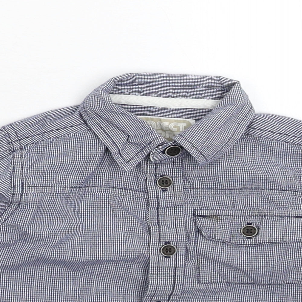 Merc Baby Blue Check  Basic Button-Up Size 12-18 Months