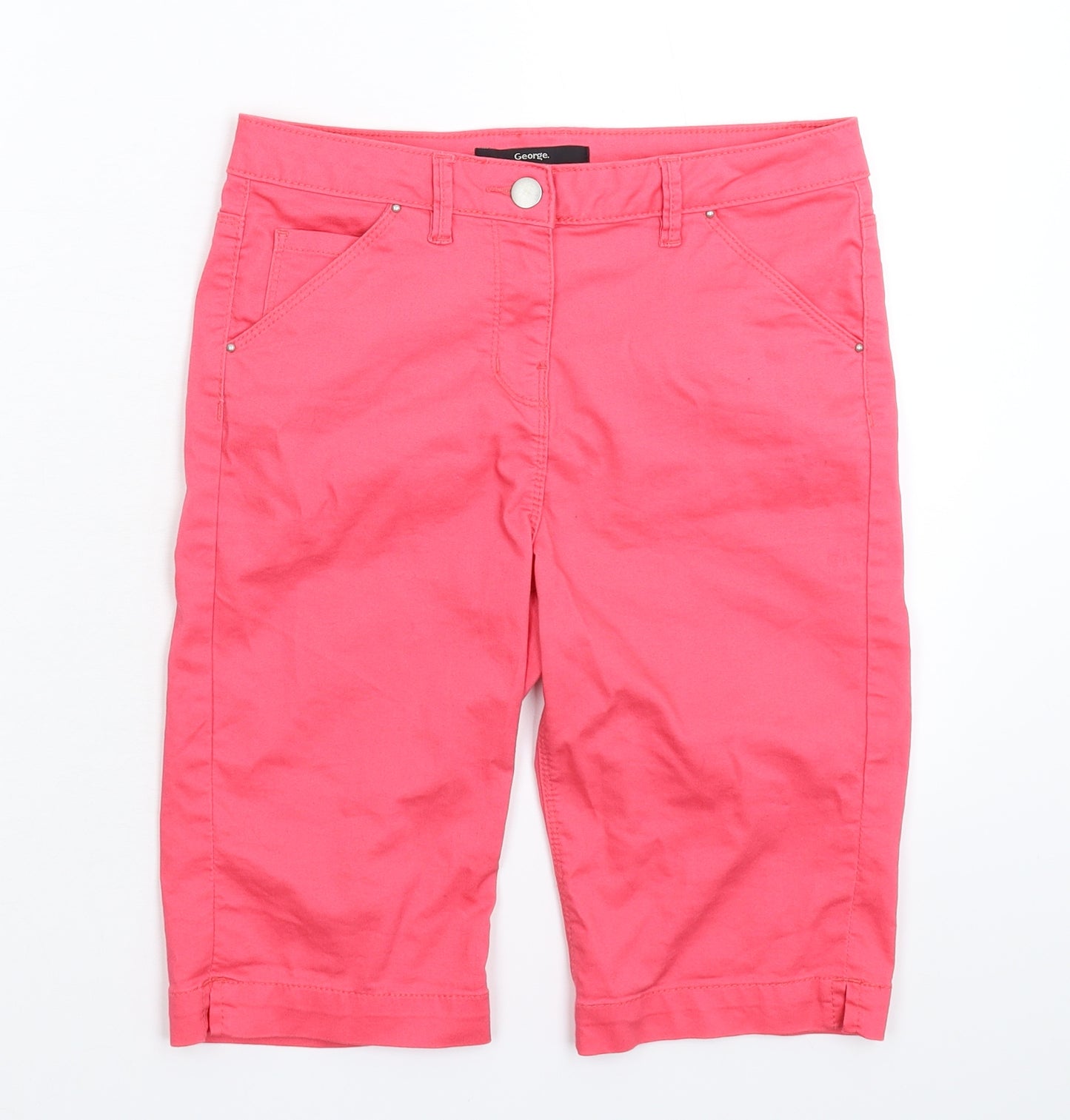 George Womens Pink  Denim Bermuda Shorts Size 8