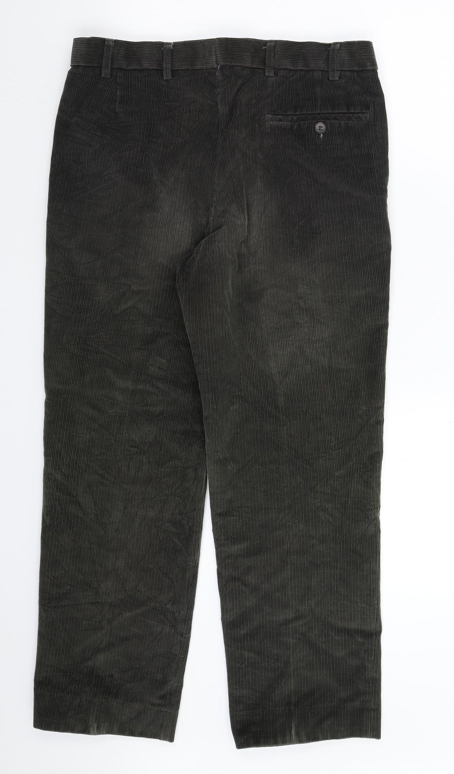 Marks and Spencer Mens Grey  Corduroy Trousers  Size 32 L29 in
