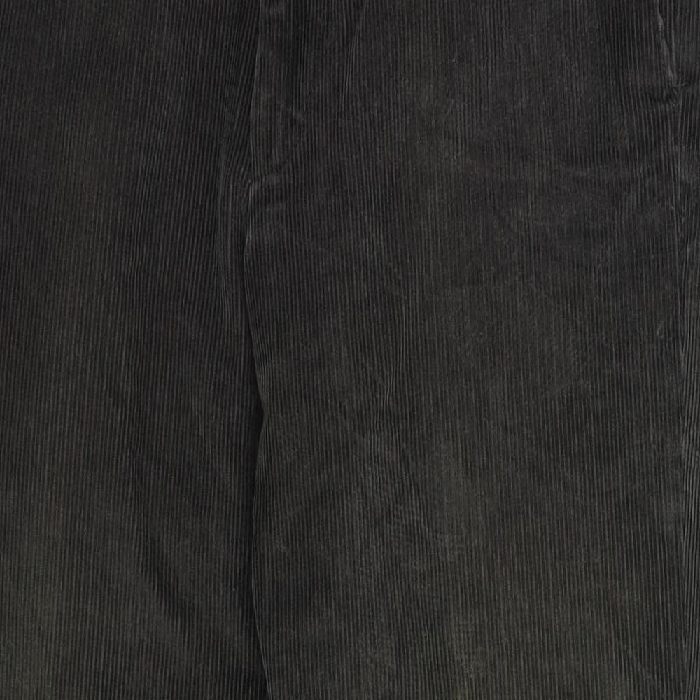 Marks and Spencer Mens Grey  Corduroy Trousers  Size 32 L29 in