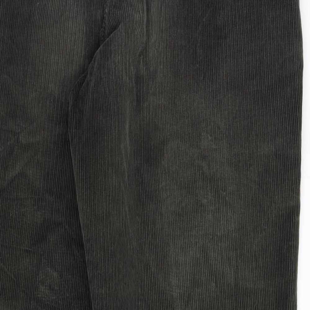 Marks and Spencer Mens Grey  Corduroy Trousers  Size 32 L29 in