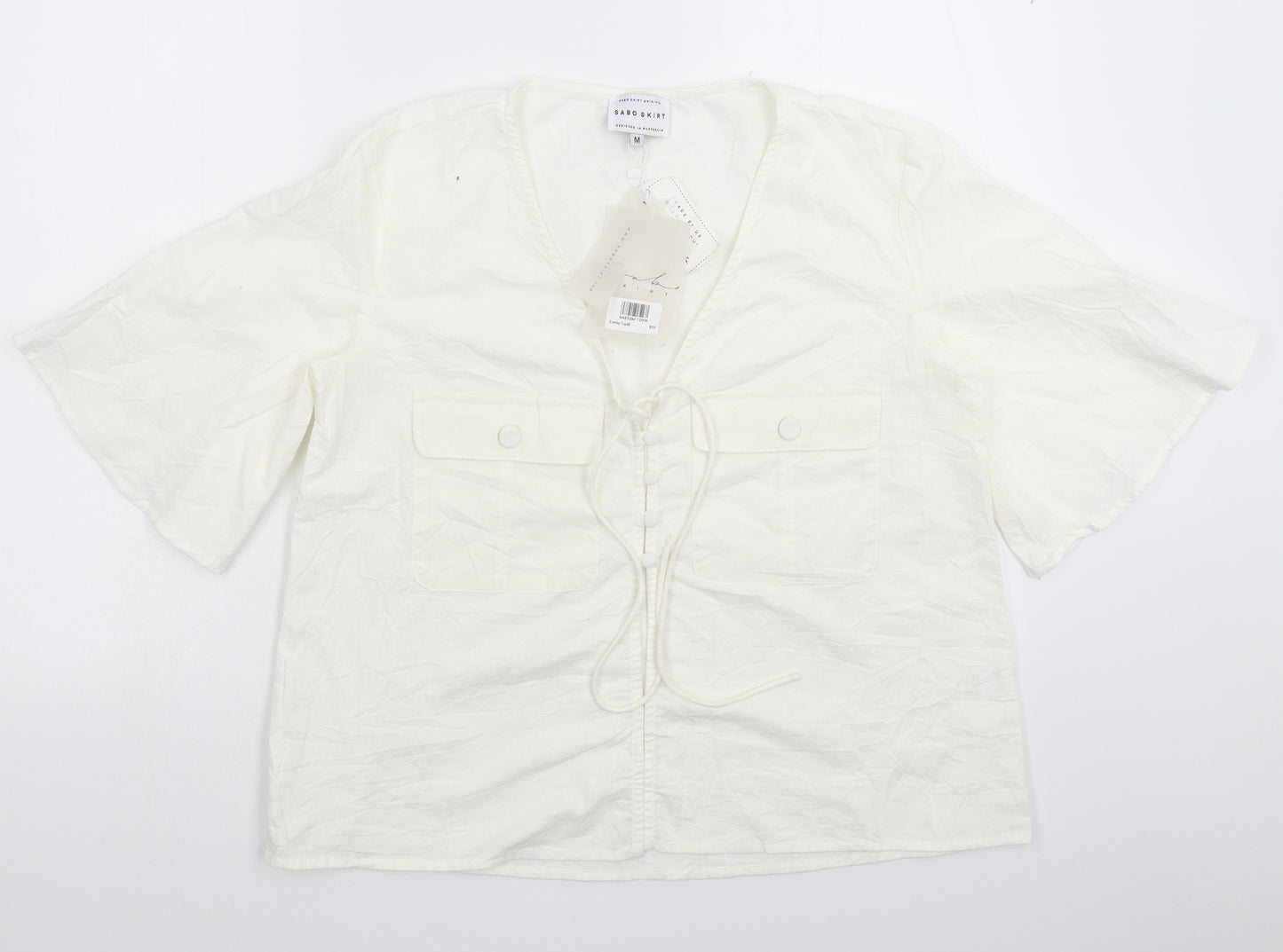 Sabo Skirt Womens White   Basic Button-Up Size M