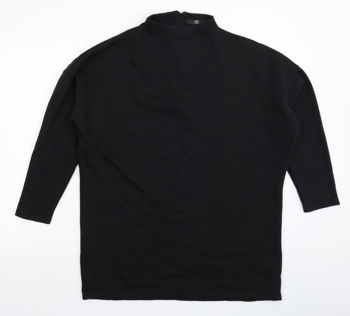 Missguided Womens Black Pullover Sweatshirt Size 10 - Oversized
