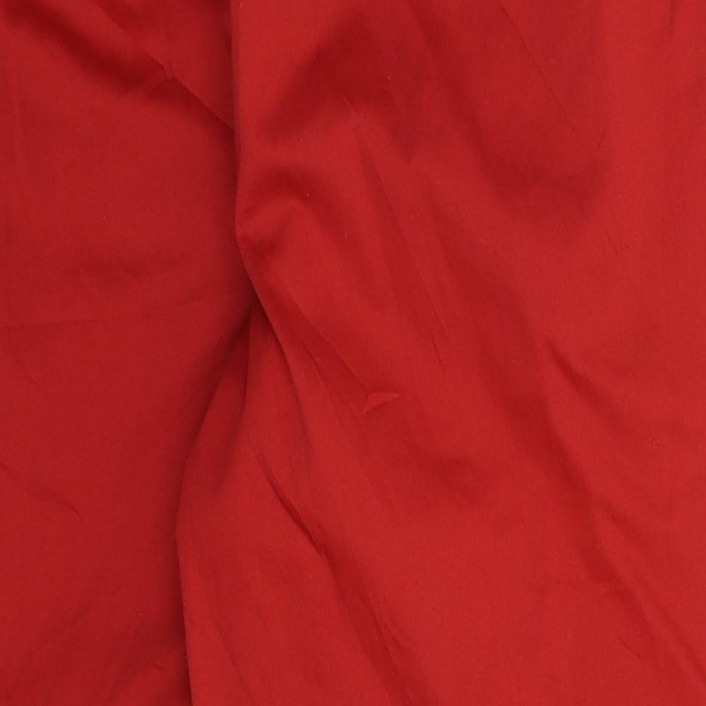 Marks and Spencer Womens Red   Cropped Trousers Size 10 L23 in