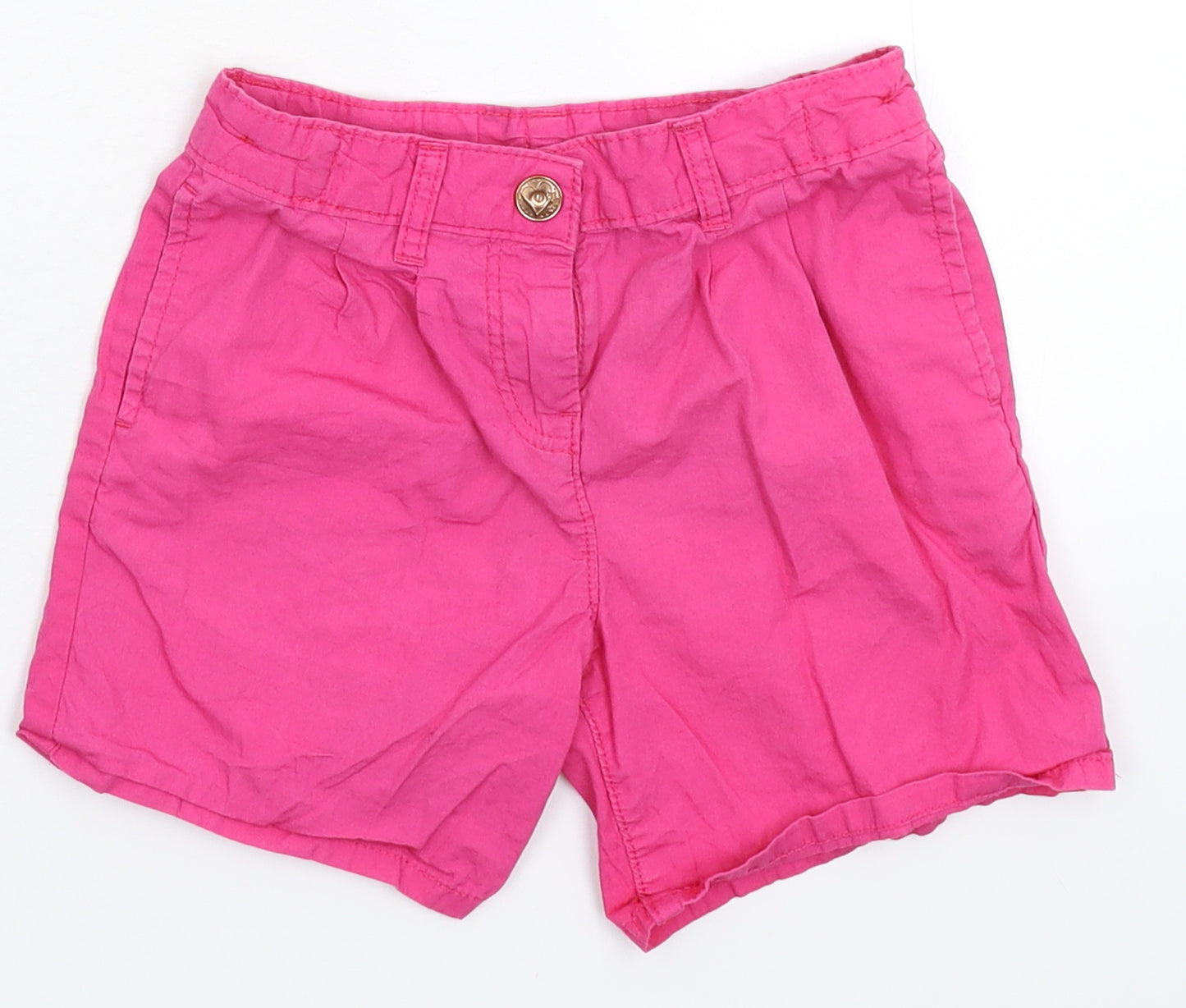 George Girls Pink   Chino Shorts Size 5-6 Years